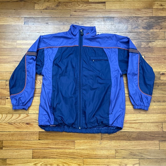 90’s Vintage Adidas Full Zip Embroidered Logo Windbreaker Jacket Size L Used - Picture 1 of 4